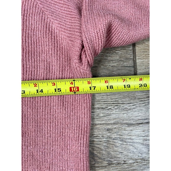 Women's Ribbon Tie Back Sweater Knit Small Top Pink Peach - Picture 9 of 14